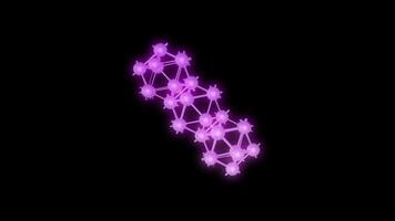 Atomic glowing random rotation overlay effect video