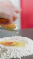 Grate Sicilian Orange Zest Into Easter Cake Dough video
