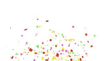Colorful Confetti Sprinkle Animation. High-res UHD 4K Colorful Isolated Confetti party popper Explosion confetti Blast Realistic On Transparent Background video