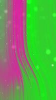 Abstract design with green and pink curved lines white speckles and soft bokeh circles video