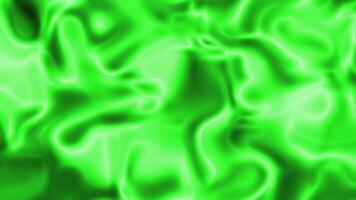 Abstract design of smooth curving green patterns with bright glowing edges against a dark background video