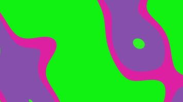 Green purple and pink abstract shapes interact Rounded forms dominate the design video