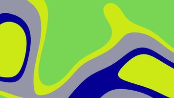 Abstract image with wavy overlapping shapes in green yellow gray and blue video