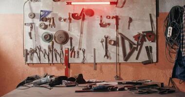 A table with tools on it photo