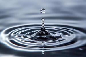 Water droplets in the water photo