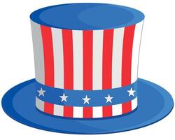 Stars and Stripes hat, US patriotic design element isolated on a white background vector