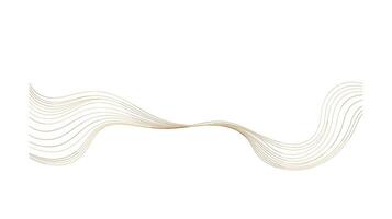 gold wave lines on white background vector