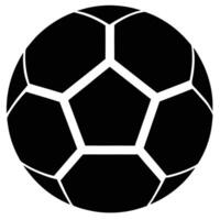 A simple and clean black and white illustration depicting a soccer ball in a modern style vector