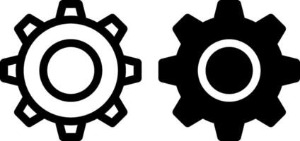 gear setting icon vector