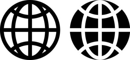 web icon or globe vector