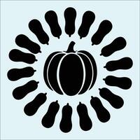 Butternut Squash Vegetable Silhouette in Black vector