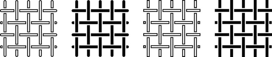 Textile fabric icons. Textile symbol, a set of black and white stripes on a white background. design in trendy style vector