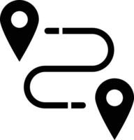Road map icon. Map navigation symbol. a black and white icon of a map pointer. location services. black design vector
