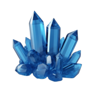 Blue crystal rendering transparent background gem png
