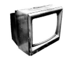 Realistic Halftone Effect Illustration of a Retro TV in Vintage Monochrome Style vector
