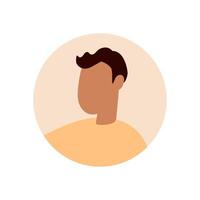 This modern illustration features a minimalistic person silhouette and avatar. The graphic showcases a character in profile view. This art represents identity, youth, and diversity. vector