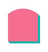 Brutalist abstract shape with shadow. Bold geometric element and modern figure create a unique icon. Minimal form in flat style, suitable for contemporary graphic applications. vector