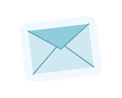 A simple sticker mail message. A digital application for message communication. Context of social interaction, social media engagement, user experience with modern technology. vector