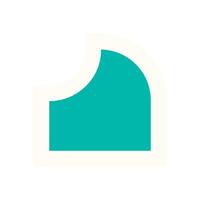 Brutalist abstract icon sticker. Modern flat shape with minimal form. Unique element of brutalism, graphic design, and y2k style. Suitable for contemporary art, posters, and creative projects. vector