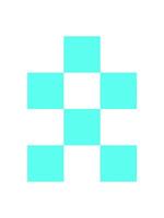 Y2K retro checker pattern. Modern abstract icon with flat shapes. Aesthetic design, graphic element, perfect for 90s nostalgia and trendy streetwear decoration. vector