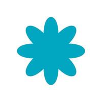 Bold abstract flower icon. Modern flower shape element. Minimal design with brutalist influences, y2k aesthetics, and contemporary style. Perfect for trendy graphic projects and artistic expressions. vector