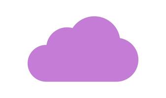 Playful cloud icon with a modern shape. Abstract figure and symbol, flat style with y2k aesthetics, perfect for graphic design projects. This decorative element adds a fun touch to any artwork. vector