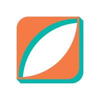 Modern abstract shape icon. A flat, brutalist symbol and figure, defined by its unique form and shadow. This contemporary element of design showcases a bold geometric aesthetic, perfect for various vector