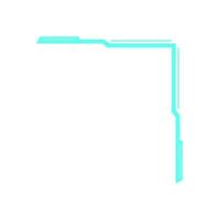 Futuristic Y2K HUD element. Abstract retro icon with minimal shape. Digital badge design, featuring a graphic frame that evokes nostalgia for the 90s. Perfect for modern decoration or trendy vector