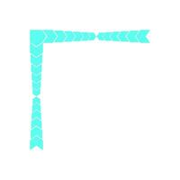 Y2K retro frame element. Abstract border shape in modern style. Minimal decoration, graphic icon of 90s aesthetics, suitable for UI design and trendy visual projects. vector