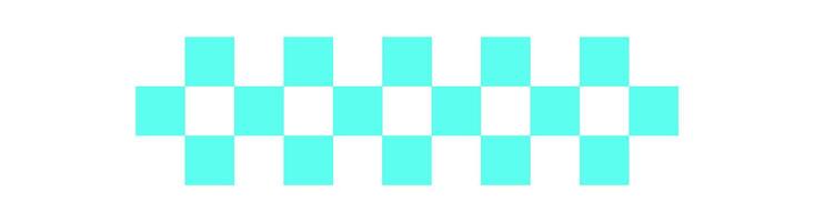 Y2K retro checker pattern. Abstract flat aesthetic with modern shapes. Geometric logo design, decorative element for 90s themed projects, trendy collection, and streetwear. vector