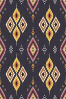 Abstract Colorful geometric pattern with diamond shapes and abstract floral motifs vector