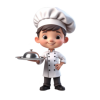 Cute chef boy sublimation design png