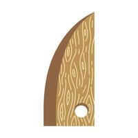 Rib tool icon. Wooden instrument for cutting and shaping clay, plasticine. Triangular shaped equipment for homemade sculpture, ceramic. Hobby device, professional item for handicraft vector
