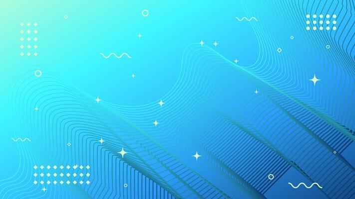 Abstract modern torquise background of flowing element trend design. Winter color palette.