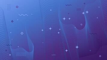 Abstract modern deep blue background of flowing element trend design. Winter color palette. vector