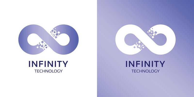 Technology logo with infinity symbol. Infinity logo template