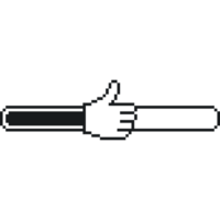 Progress Bar with Thumbs Up Icon - Loading Indicator set. Score progress bar png