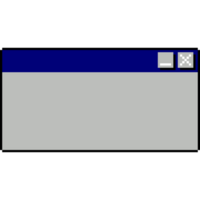 Retro Pixel Art Window UI Blank Dialog Box. 90s Vintage Computer Interface png