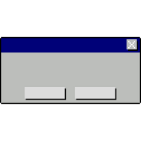 Retro Pop-up Window Pixel UI Dialog Box - Vintage Style 90s Computer Interface png