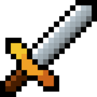 Pixel Art Sword in game, Silver Game Weapon Icon. Leisure Game elements png