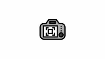Backside of a camera - clean and modern Photography and videography icon video