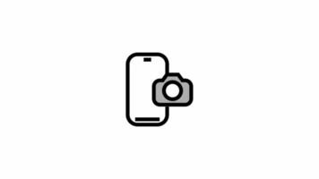 Smartphone Camera - clean and modern Photography and videography icon video