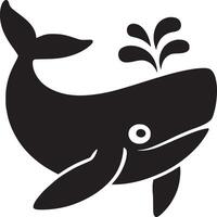 A whale with water coming out of its mouth vector