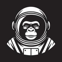 An astronaut monkey in a space suit vector