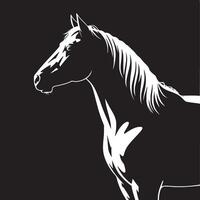 Silhouette of a horse on a black background vector