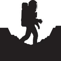 An astronaut walking in the desert vector