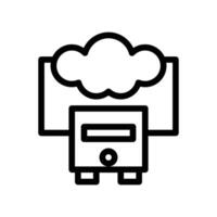 server data center line icon vector