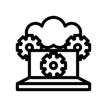 nube informática proceso vector