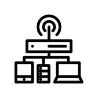 server connect ine icon vector