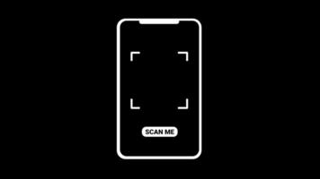 Scan QR Code Animation with transparent Background video